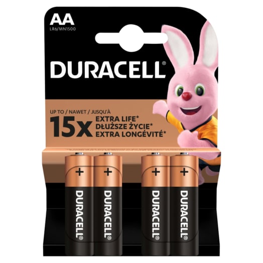 DURACELL Baterie alkaliczne Basic AA 4 szt.