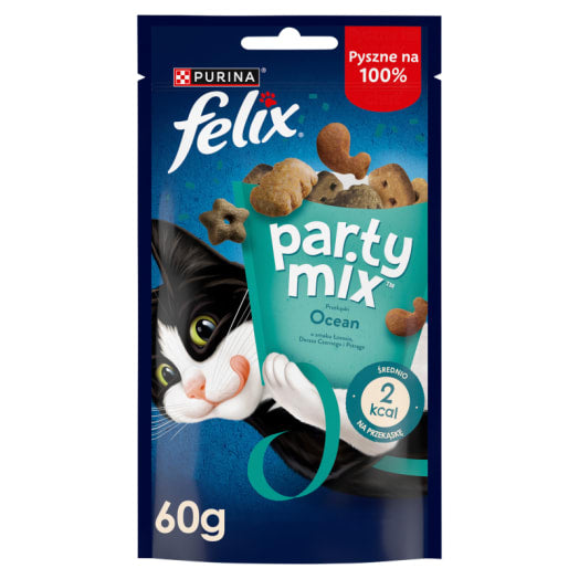 FELIX® Party MIX Przekąska dla kotów o smaku łososia, łososia morskiego i pstrąga