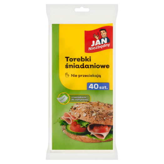JAN NIEZBĘDNY Torebki śniadaniowe papierowe wodoodporne 40 szt.