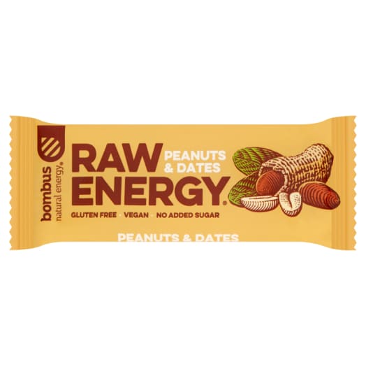 BOMBUS RAW ENERGY Baton orzech ziemny-daktyl (bezglutenowy)