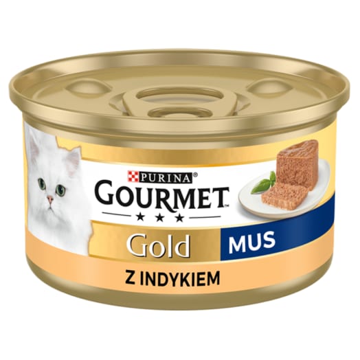 GOURMET Gold Karma dla kotów - mus z indykiem