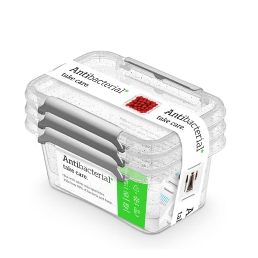 ORPLAST Komplet 3 sztuk pojemników do żywności 3x 500ml
