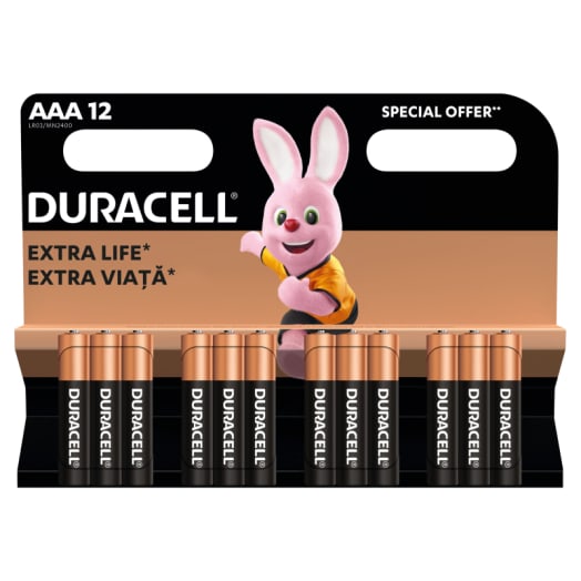DURACELL Baterie alkaliczne AAA 12 szt.