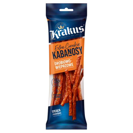 KRAKUS. Kabanosy drobiowo-wieprzowe