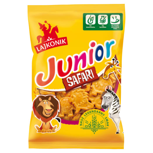 LAJKONIK Junior Safari Drobne pieczywo o smaku waniliowym