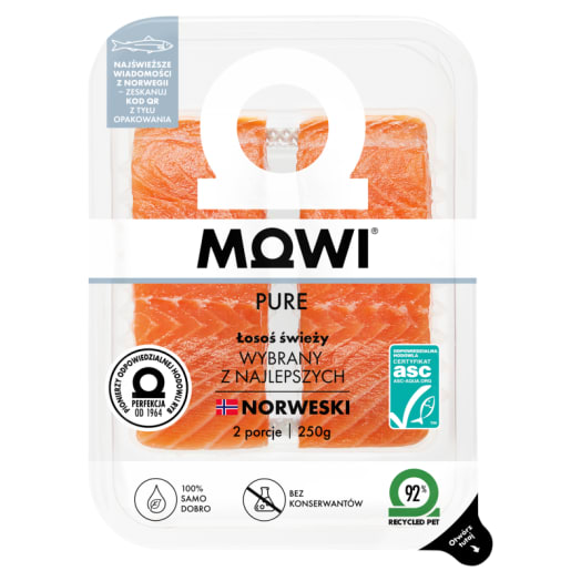 MOWI Łosoś świeży ze skórą (2 porcje)