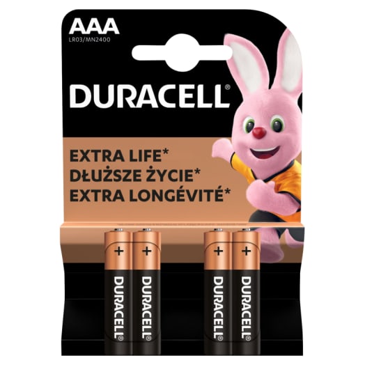 DURACELL Baterie alkaliczne Basic AAA 4 szt.