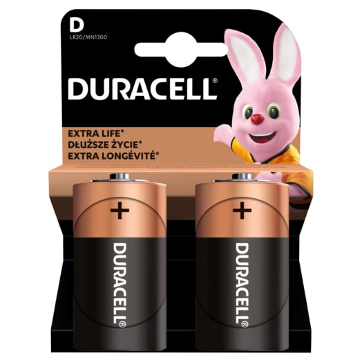 DURACELL Baterie alkaliczne Basic D 2 szt.