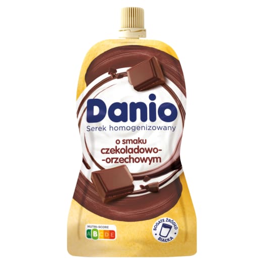 DANIO Serek homogenizowany o smaku czekoladowo-orzechowym w saszetce