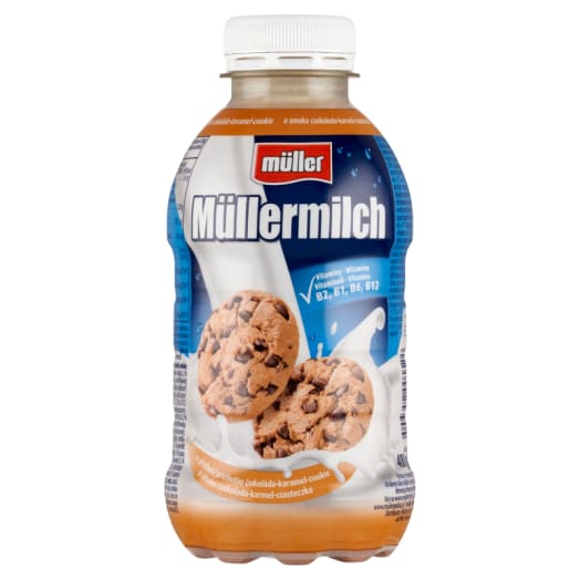 Müllermilch Napój mleczny o smaku ciasteczka-czekolady-karmelu