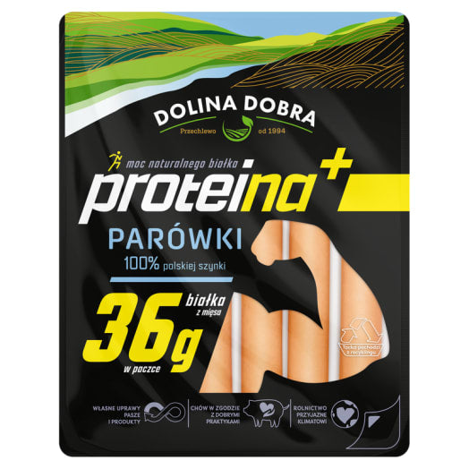 DOLINA DOBRA Parówki Proteina+ 100% mięsa bez konserwantów