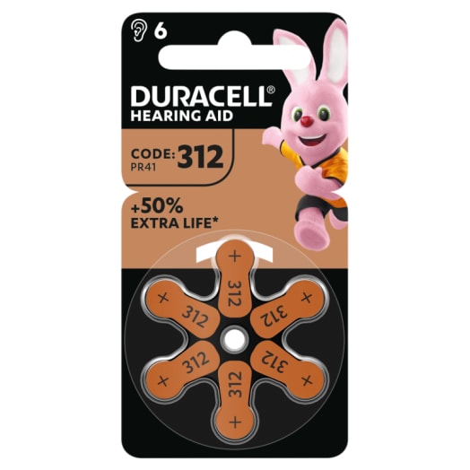 DURACELL Baterie do aparatów słuchowych 312 6 szt.