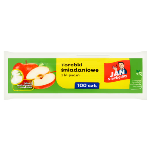 JAN NIEZBĘDNY Torebki śniadaniowe z klipsami 100 szt.