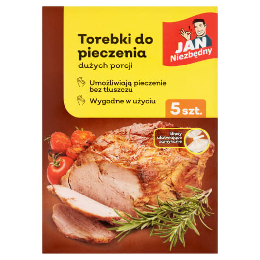 JAN NIEZBĘDNY Torebki do pieczenia mięsa i warzyw 35x43cm (5szt)