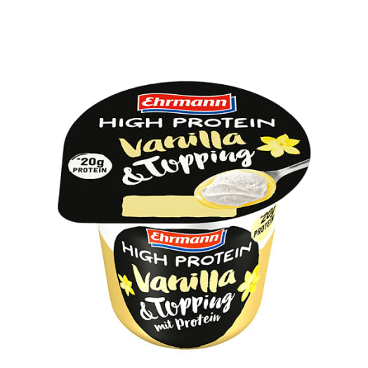 EHRMANN HIGH PROTEIN Deser proteinowy waniliowy z bitą śmietanką