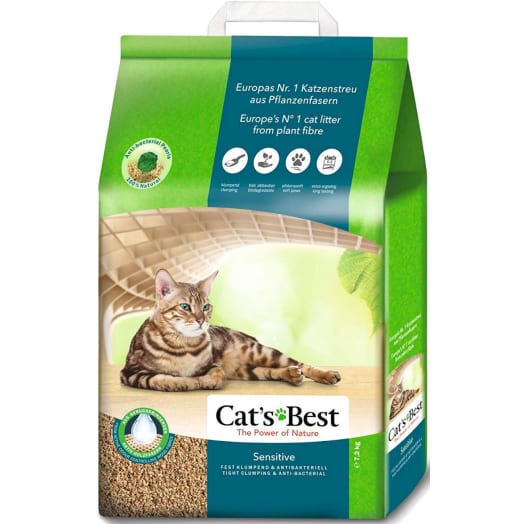 CAT'S BEST Sensitive Żwirek drewniany mocno zbrylający 20l/7.2kg