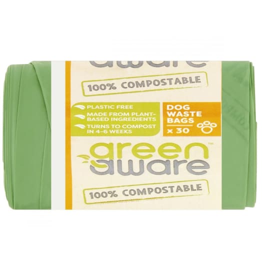 GREENAWARE Kompostowalne worki na psie odpady, 30 szt.