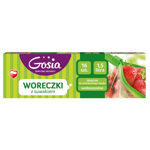 GOSIA Woreczki z suwakiem 16 szt. (1,5l)