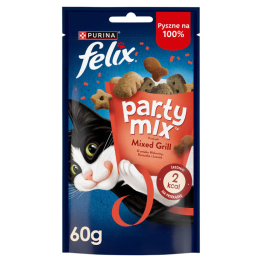 FELIX® Party MIX Przekąska dla kotów o smaku wołowiny, kurczaka i łososia
