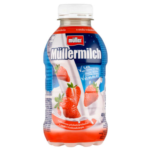 MULLER Mleko truskawkowe