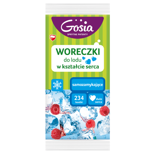 GOSIA Woreczki do lodu samozamykające serca