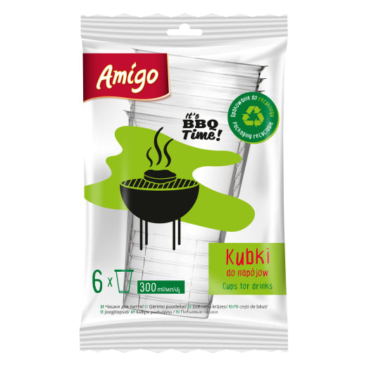 AMIGO Kubki wielokrotnego użytku 6szt