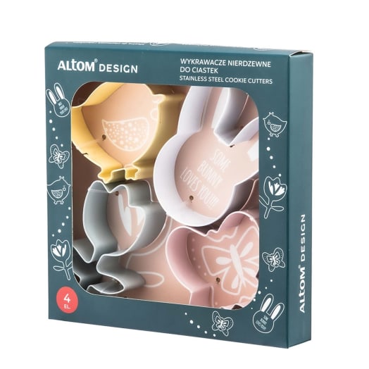 ALTOM DESIGN Komplet wykrawaczy do ciastek Wielkanoc 4 szt.