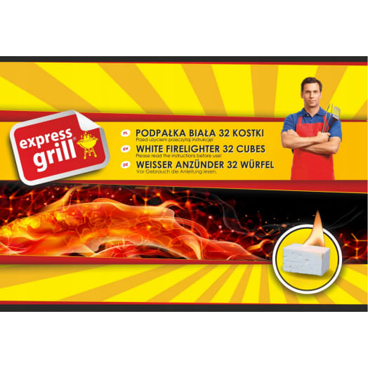 EXPRESSGRILL PODPAŁKA BIAŁA KEROZYNOWA W KOSTCE 32 SZT.