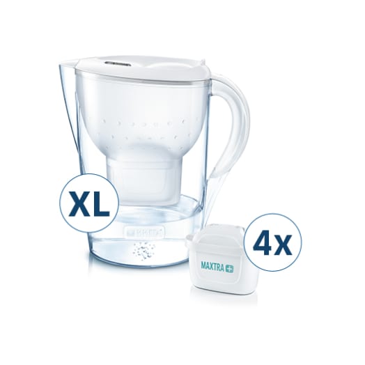 BRITA Dzbanek Filtrujący Brita Marella XL biała +4 wkłady Maxtra Pure