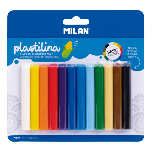 MILAN Plastelina BASIC 12 kolorów 11g