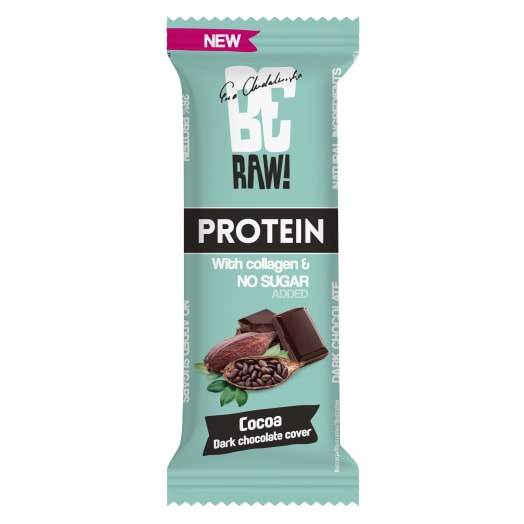 BE RAW! Baton proteinowy- surowe kakao w gorzkiej czekoladzie
